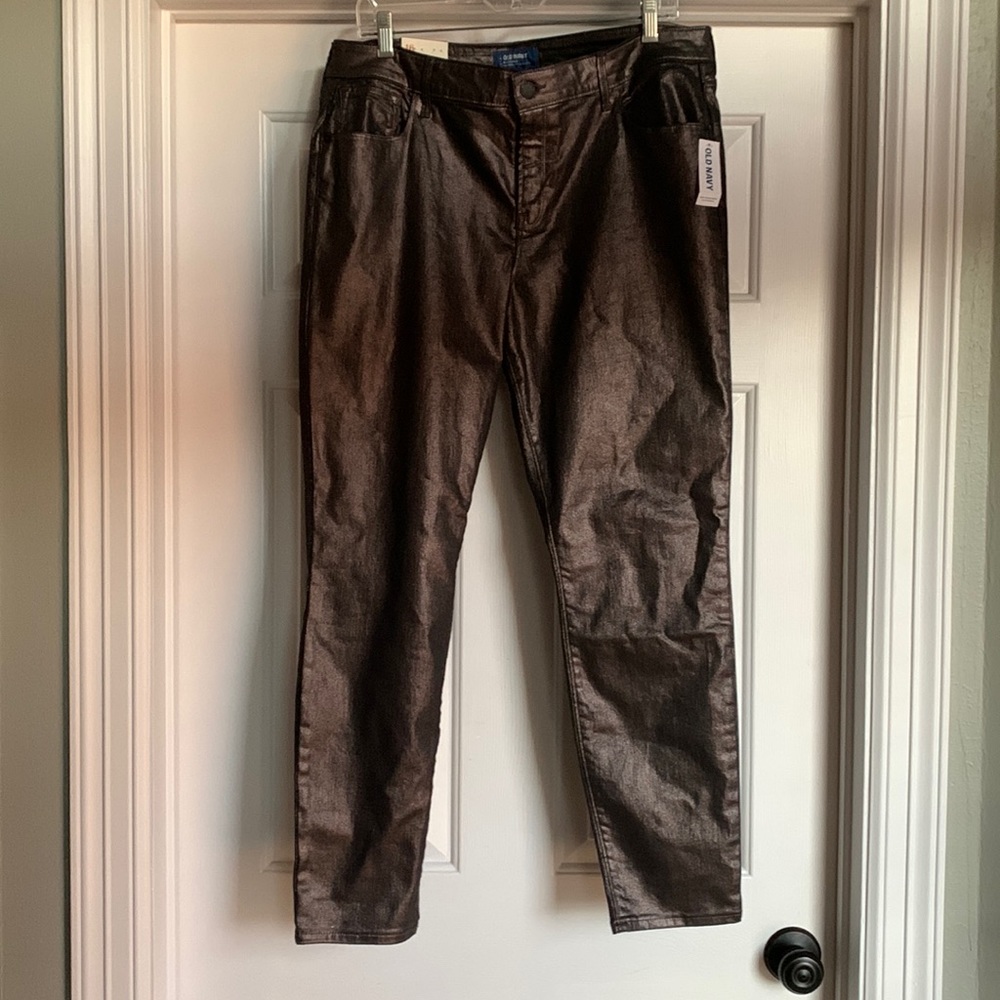 Old Navy Bronze Coated Rockstar Skinny Jeans